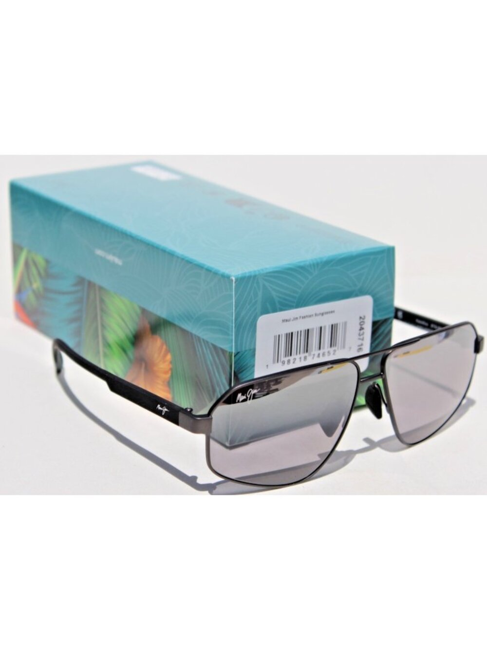 MAUI JIM Keawawa POLARIZED Sunglasses DSB620-02 Gunmetal/Silver Black Mirror NEW